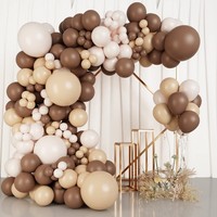 Ballon Girlande Braun Beige Luftballons Hochzeit Geburtstag Baby Shower 99 StüCk