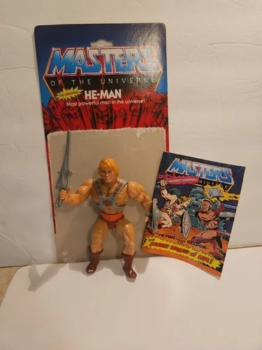 HEMAN Vintage MOTU He-Man Masters of the Universe 1982 With Backing Card