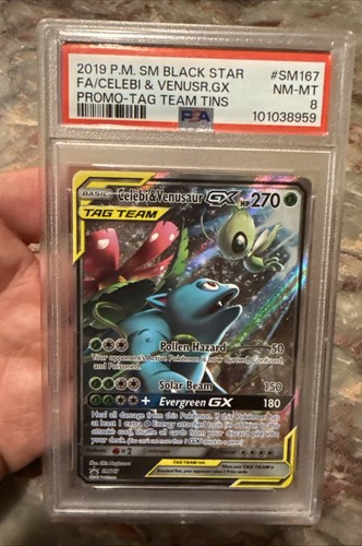 Celebi & Venusaur-GX graded PSA 8 for sale on eBay