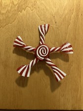 Plastic Peppermint Candy Christmas Ornament 5-Inches