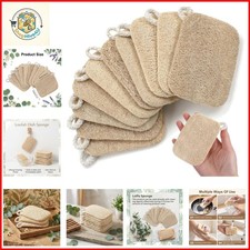 10 Pcs Natural Loofah Sponge Set, Dye-Free, Loofah Sponge for Dishwashing, Lo...