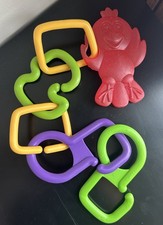 RARE Red Bird Baby Einstein Activity Jumper Replacement Part Link Loops HTF