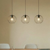 Lindby Pendelleuchte 'Danika' (Modern) In Schwarz Aus Metall (3 Flammig, E27) -