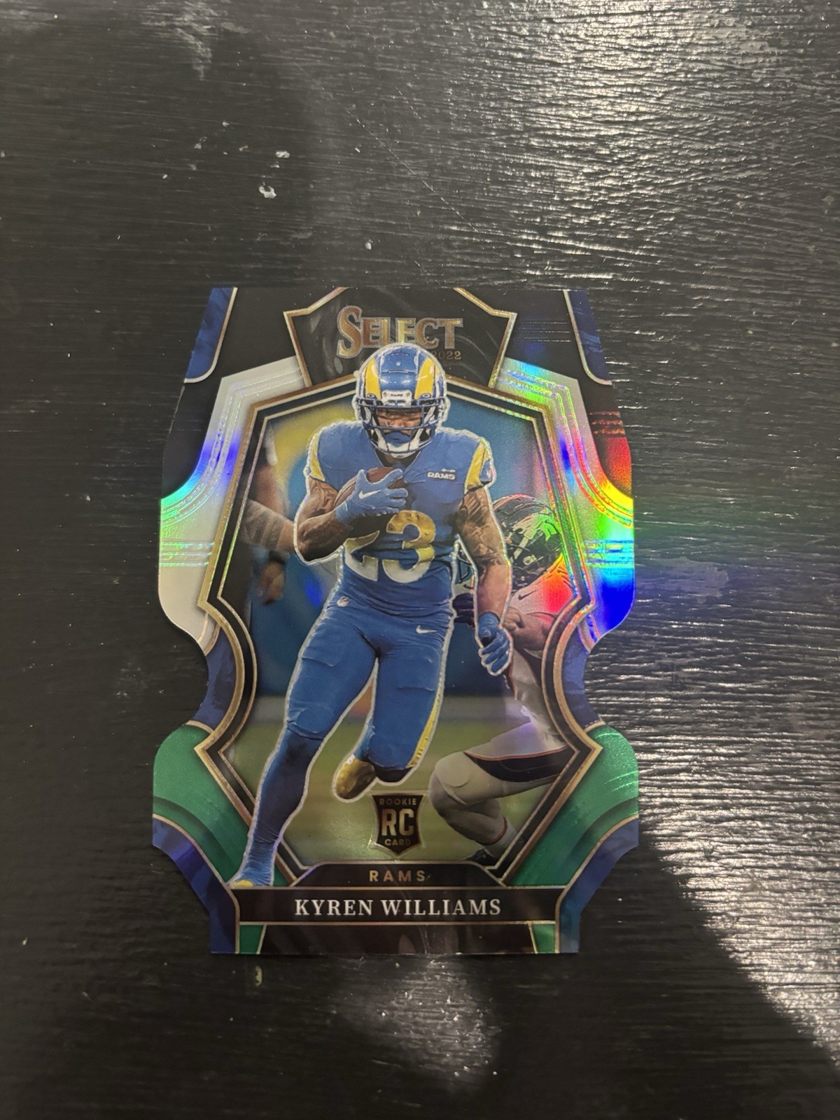 Kyren Williams 2022 Select Premier Level Prizm Green And Black Rookie Rams