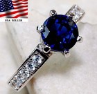  1CT Heat Treated Kyanite 925 Sterling Silver Ring Sz 7 &5-8 — photo 1