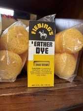 Fiebing's Leather Dye with Applicator for Shoes Boots Bags - Dark Brown 4.oz