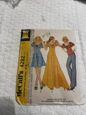 Vintage 1970 McCalls 4282 Peasant Top And Dre...