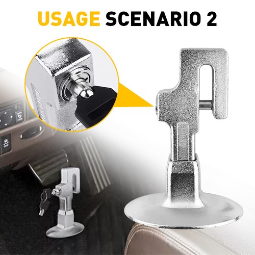 1PC Anti-theft Car Brake Pedal Lock Security With Keys Car Safety Clutch Durable - Picture 3 of 10