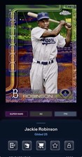 DIGITAL TOPPS BUNT Jackie Robinson GILDED 25 SUPER RARE Read