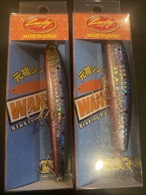 Lot Of 2 Lucky Craft Wander 80 MS Iwashi Red Belly Rate Color 