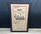 Vintage 1957 National Championship Drag Races Oklahoma City NHRA Framed Poster