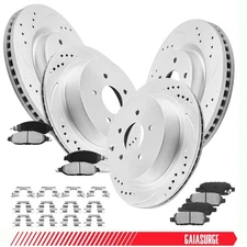 8pc Front Rear Drilled Rotors Brake Pads for Nissan Pathfinder Murano JX35 QX60