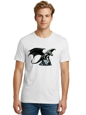 Black-Dragon-2 Mens Graphic Tee, 100% Cotton, Casual Summer Wear