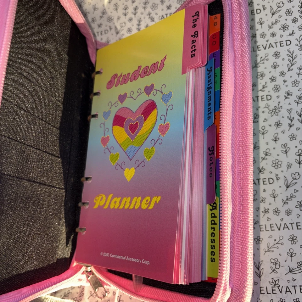 Organizador planificador difuso y cadena para bolígrafo y bolígrafo difuso / De colección Foto 2 de 4