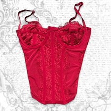 Out From Under Red Lace Corset Bustier