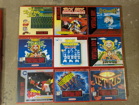 Nintendo Virtual Boy Game Cases w Game Covers - ALL NA and JPN released titles!!
