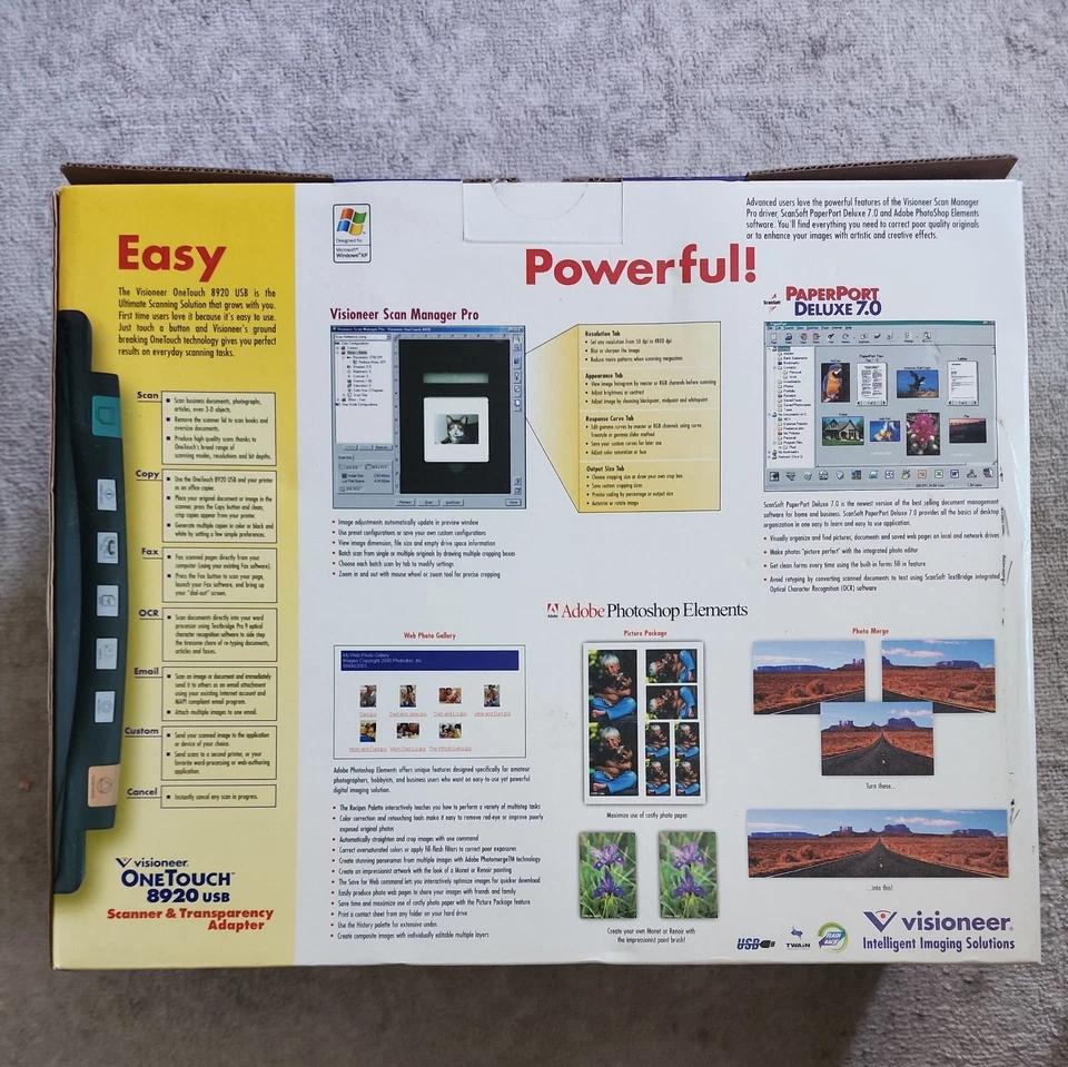 Visioneer OneTouch 8920 USB Scanner Transparency Adapter 1200 x 4800 dpi NIB - Image 3 of 4