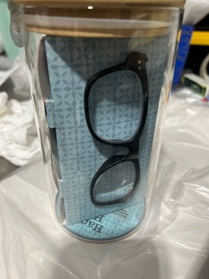 HAPPY HUES 3 PACK SET PREMIUM READING GLASSES READERS in Glass Jar +2.50