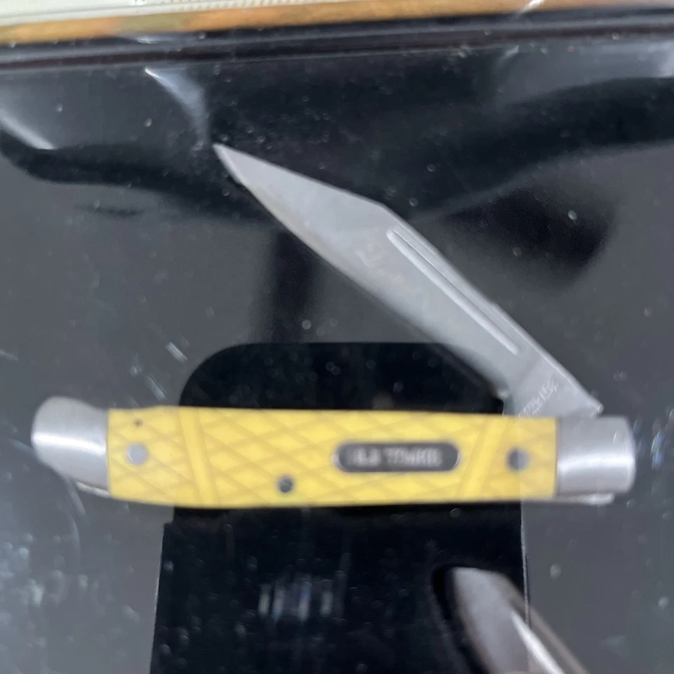 Schrade Old Timer Limited Edition 3 Knife Set Yellow Handle New - Image 4 of 4