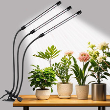 3 Head Grow Lights for Indoor Plants, Upgrade 126 Leds Clip Plant Lights, Full S