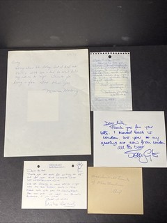 Lot Of 5 Original Signed Letters Auto Lot Maureen Maloney Pauline Moore L21