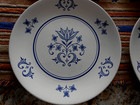 6 Sheffield, Provincial Dinner Plates, Floral Scrolls, Country Blue — photo 5
