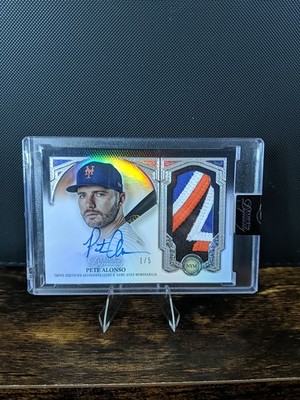 2023 Topps Dynasty Pete Alonso Dynastic Deed Patch Auto 1/5  #DAP-PA6   