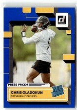 2022 Donruss #376 Chris Oladokun Blue Press Proof