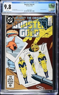 Booster Gold #6 CGC 9.8 White Pages Superman Appearance Origin DC Comics 1986