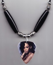 Rihanna Photo Guitar Pick Necklace #2