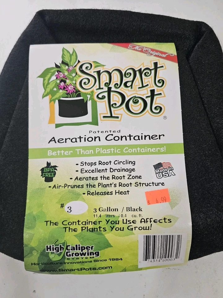 5 Pack - Smart Pots 3 GALLON Plant Aeration Pot Fabric Container - Image 2 of 4