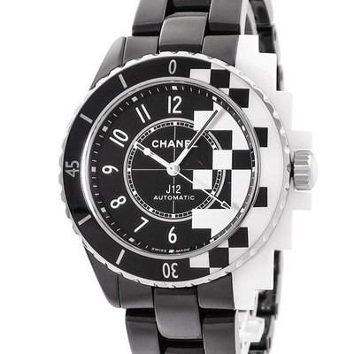 Chanel J12 H7988 Stainless Steel Ceramic 38mm Black Dial Automatic #HDW234