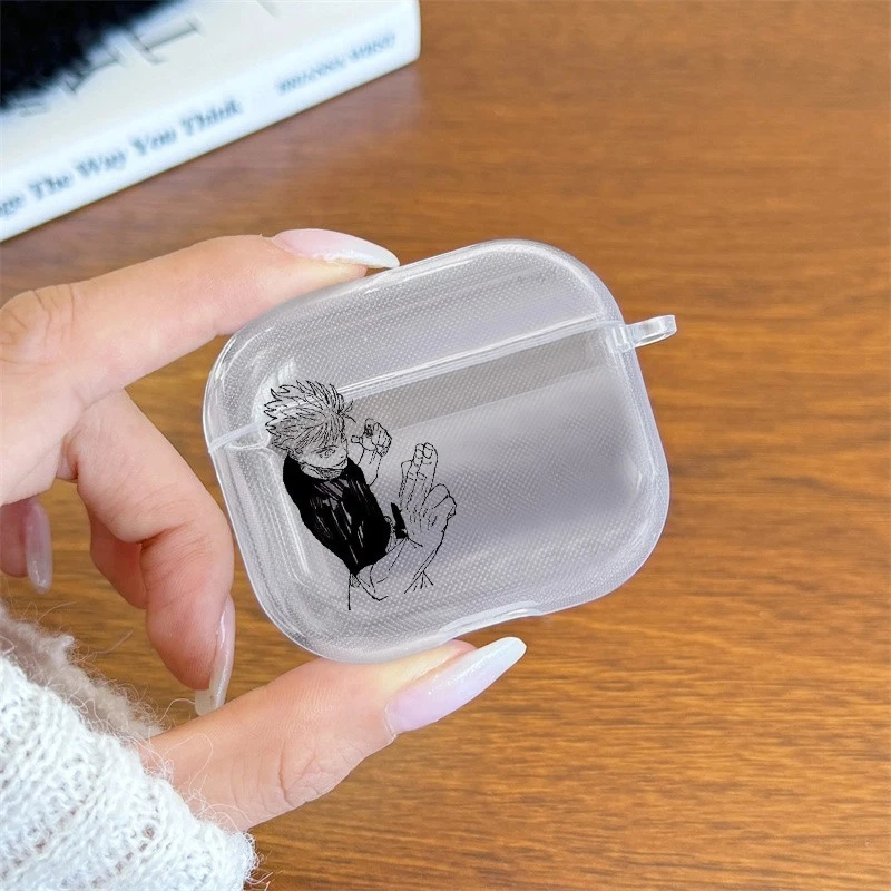 Estuche Transparente Anime Gojo Satoru Jujutsu Kaisen Apple Airpods Pro Gen 1 2 3 4 Foto 3 de 4