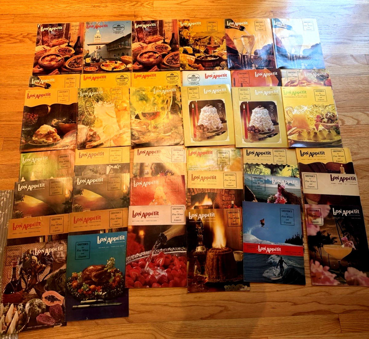 BON APPETIT Magazine Lot 1965-1974 Gristedes Promo Food Recipe 38 Issues