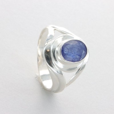 Oval Blue SAPPHIRE Ring Multiple Sizes 925 STERLING SILVER Natural Gemstone #6e