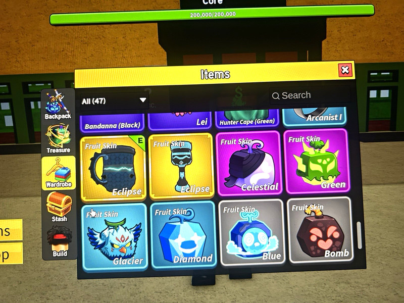 blox fruits eclipse eaten and many perms and skins eaten