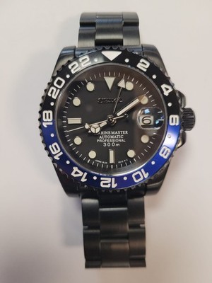 Seiko Mod Marinemaster 24H   Stealth Batman