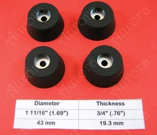 4 Rubber Feet (1.7" x .75") Amps, Speakers, Cases, Cabinets, Pro Gear, Guitar