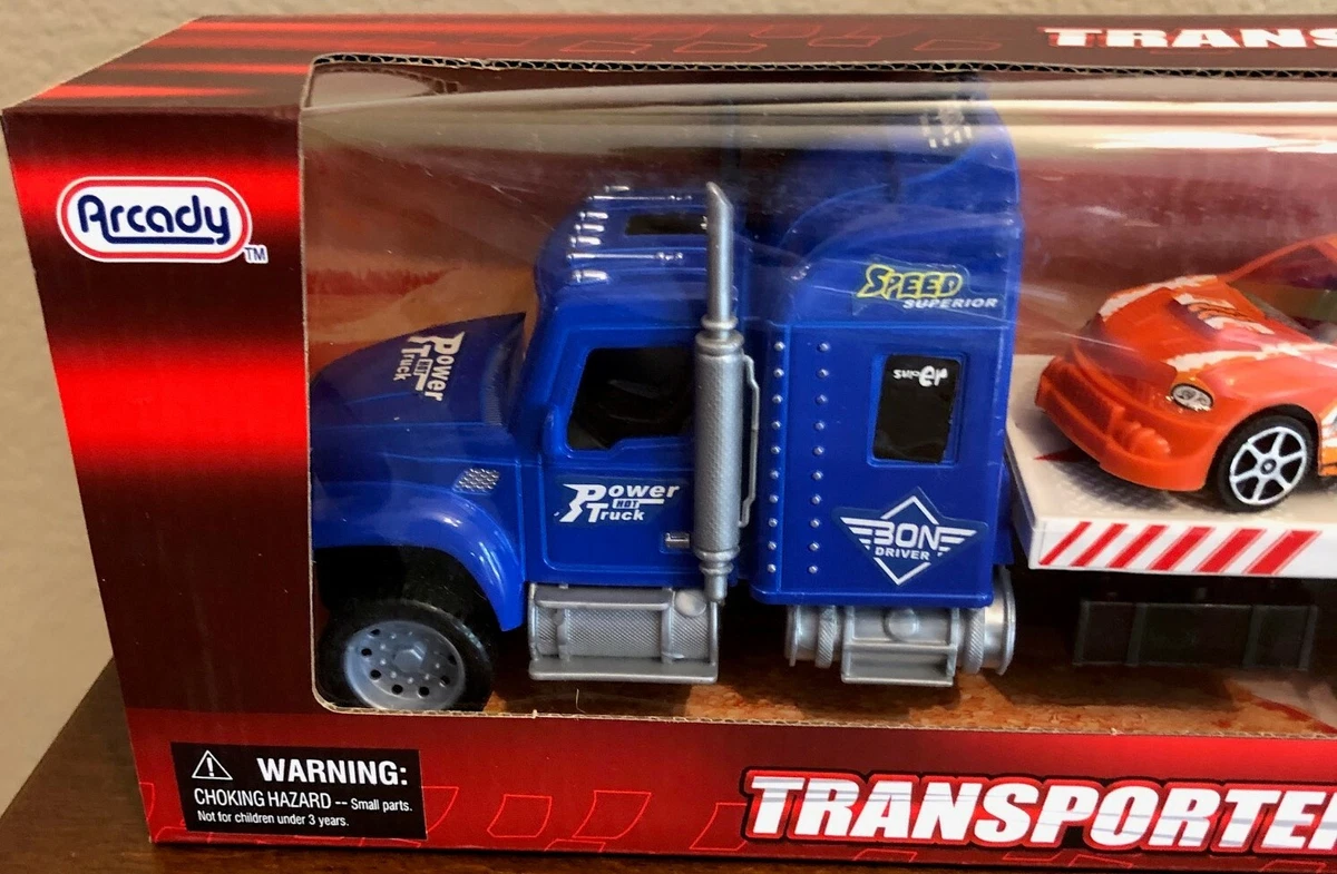 Blue semi sales truck toy