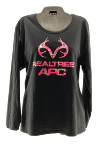 REALTREE Tee Shirt Womens Size 2X Black 