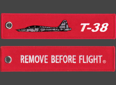T-38 White Rocket Remove Before Flight   Keychain, Tag, Streamer!