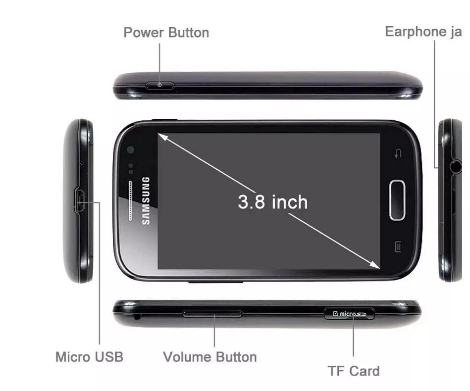 Original Unlocked Samsung Galaxy Ace 2 I8160 4GB Mobile Phones 5.0MP 3G 3.8" - Image 2 of 4