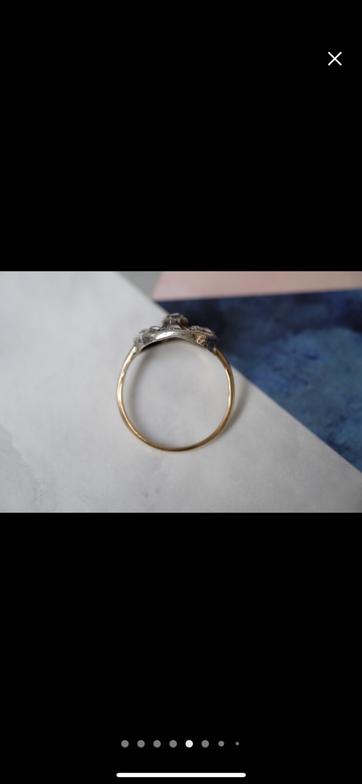 Antique Rosecut Diamond Cluster Ring*BEAUTIFUL* - image 6