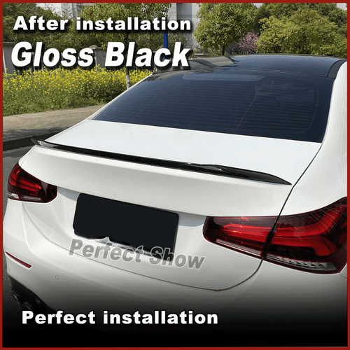 Glanz Schwarz Heckspoiler Spoiler Lippe Heckansatz für Benz W177 A200 A250 A35 - Picture 3 of 11