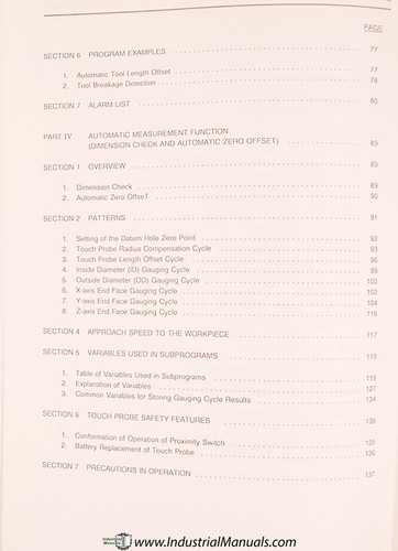 Okuma OSP5020M Automation Function Manual Year (1989) - Picture 5 of 7