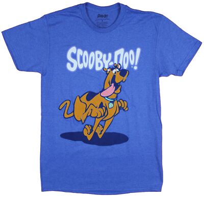 Scooby Doo Adult New T-Shirt Scooby Running With Tongue Out Pic
