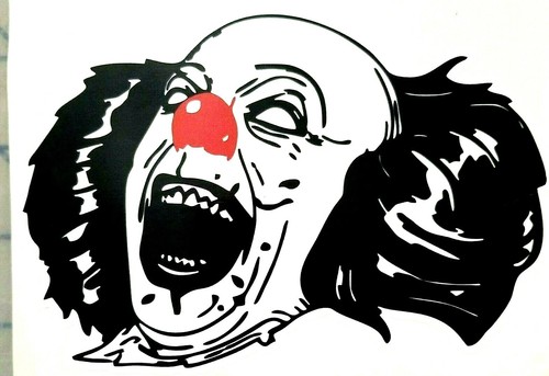 Clowns  funny 6" x 4"  Car/Truck/Windows Full Color Sticker  - Picture 1 of 3