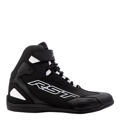 RST Sabre Moto Mens CE Motorcycle Short Boots Black Black White 3053
