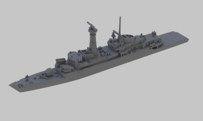 1/700 HMS Antelope - Type 21 Royal Navy Frigate - 3d printed model