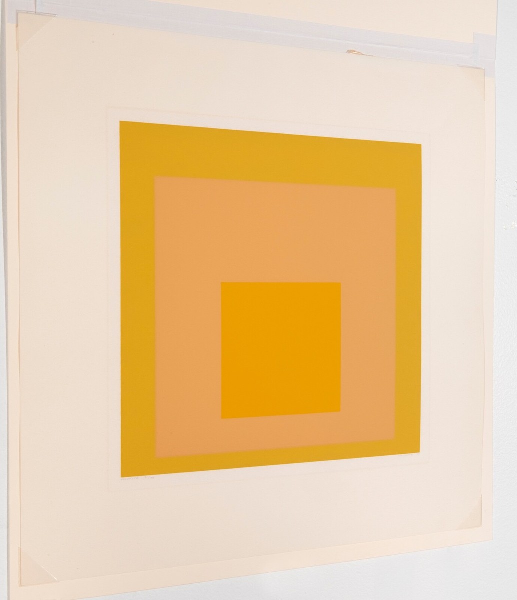 Josef Albers Original Hand Signed Print, Arrived, 1965 | eBay